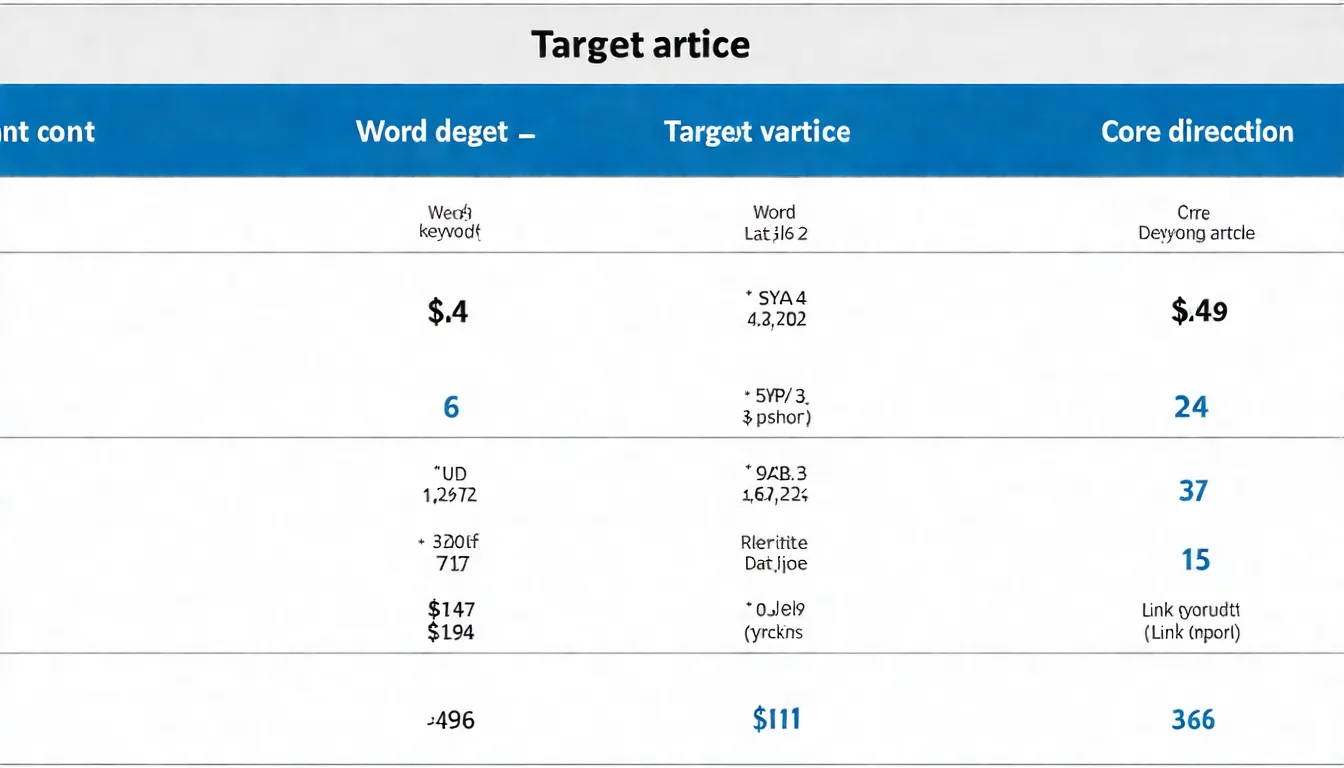 Pillar Page vs Cluster Page 比較圖，以表格形式對比核心頁面與衛星文章的內容深度、字數、目標關鍵字、連結方向等特性