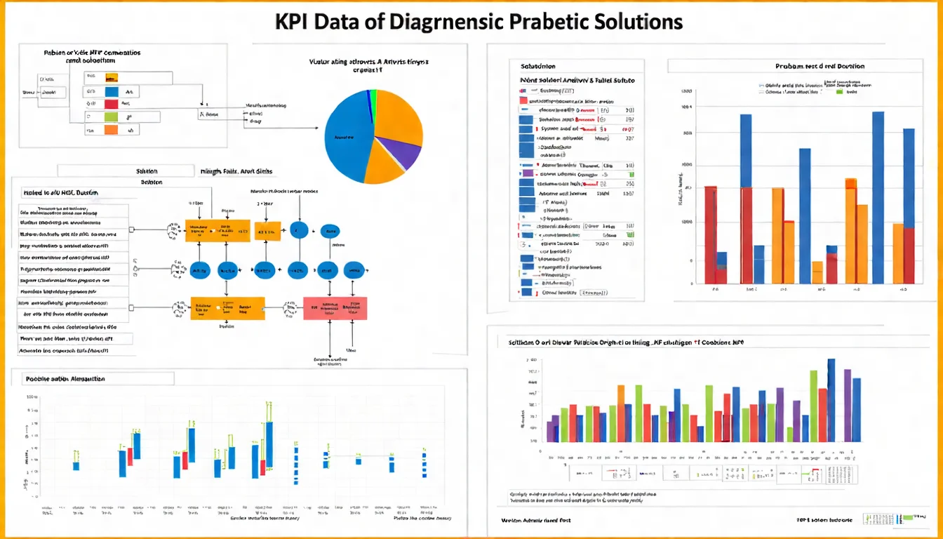 KPI 數據問題診斷圖，展示不同 KPI 組合達標與否時的問題分析和解決方向