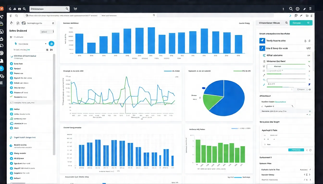 SEO 成效追蹤工具組合概念圖，展示 GA4、GSC、Ahrefs、SEMrush 等工具的 logo 與數據圖表整合畫面