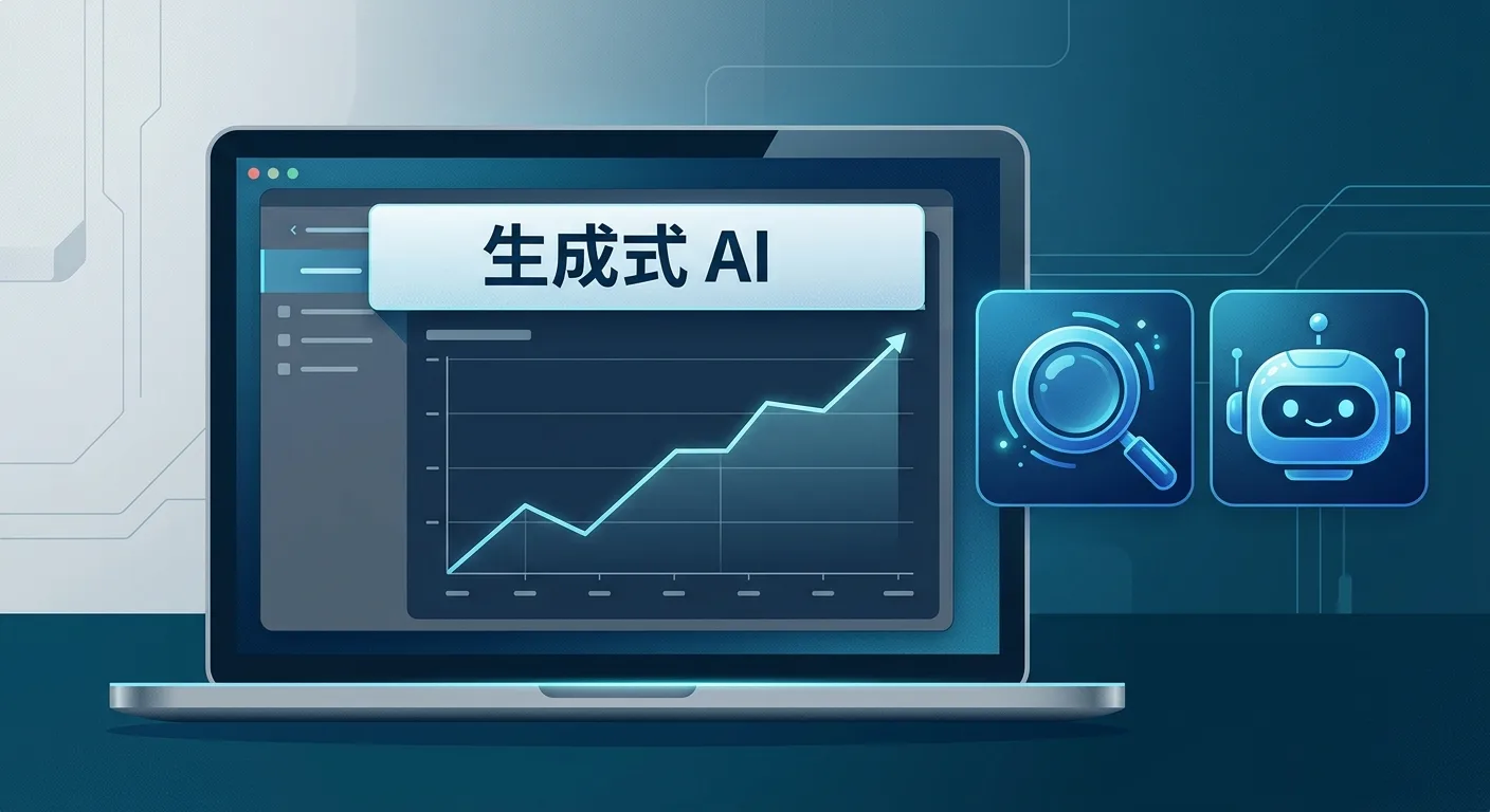 文章主視覺，傳達「AI 搜尋成效可被量測」的核心概念