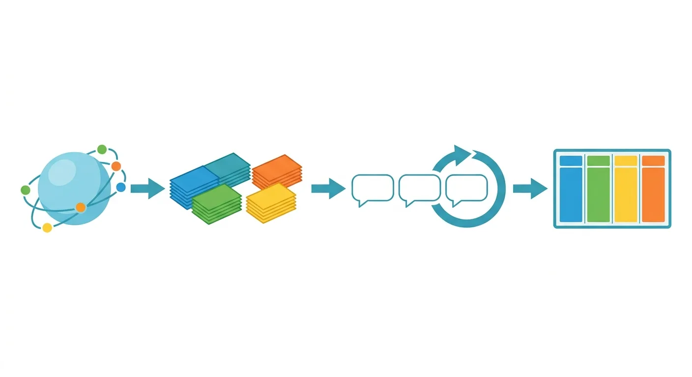 Showing the four steps of a per-language check