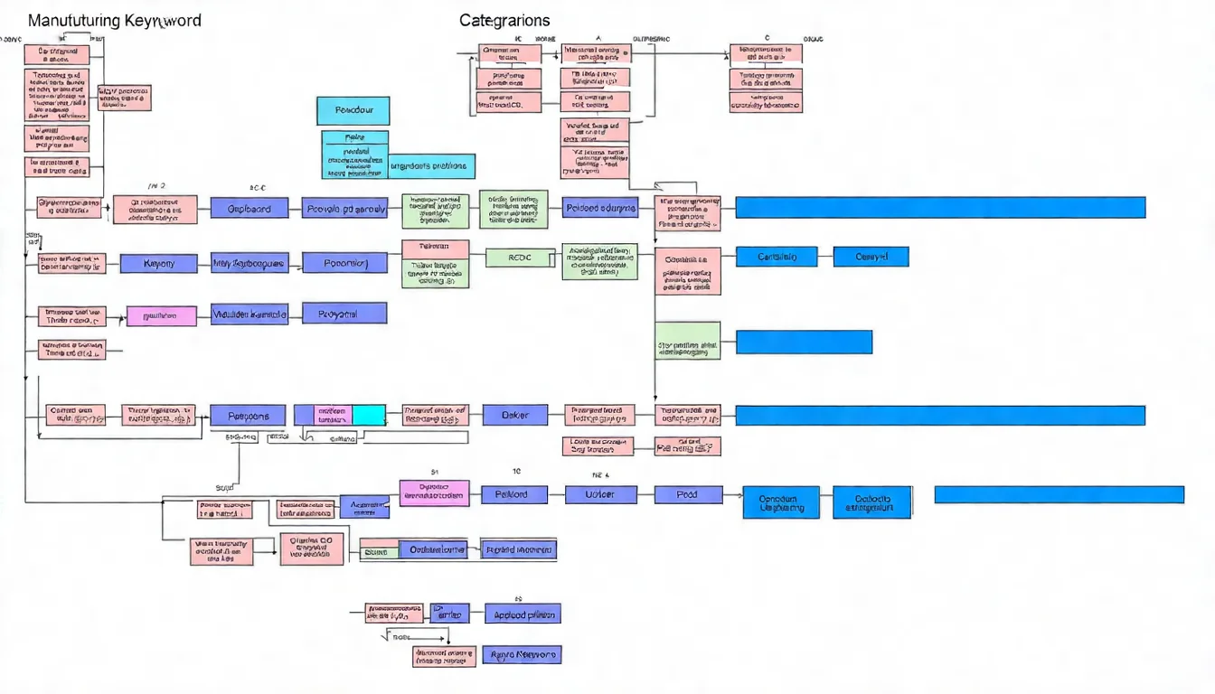 製造業客戶搜尋行為分析圖，展示採購者如何透過搜尋引擎尋找供應商和技術資料