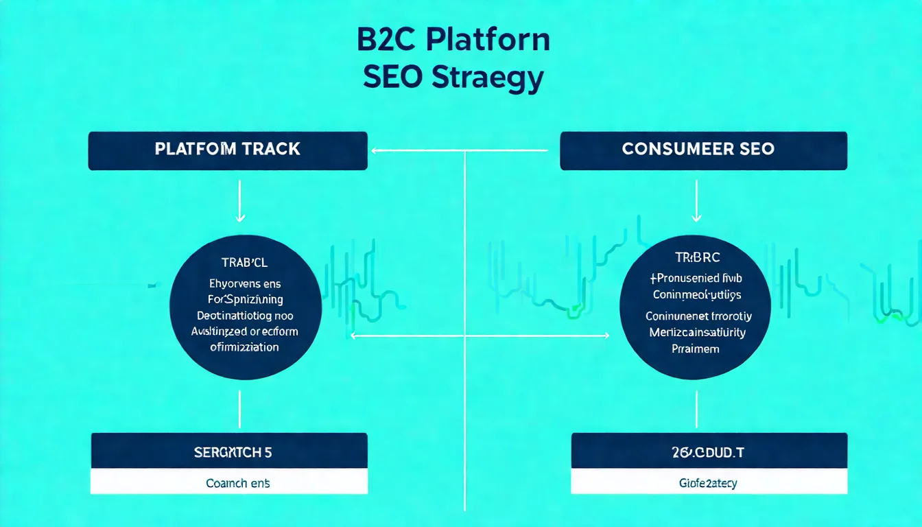 B2B2C 雙向行銷策略圖，展示如何同時對 B 端企業客戶和 C 端消費者進行行銷
