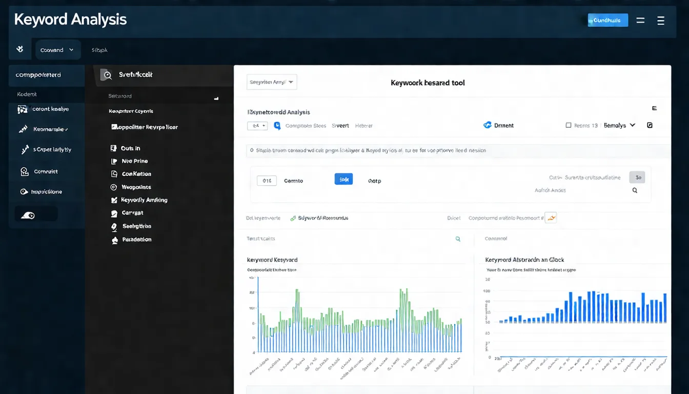 關鍵字工具操作示意圖，展示輸入種子關鍵字後取得相關建議和搜尋量數據的操作流程