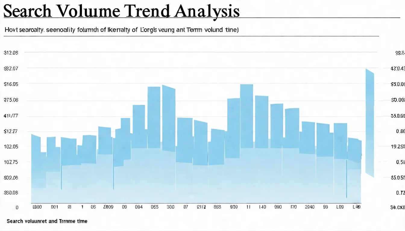 搜尋量分析圖表範例，展示月平均搜尋量趨勢變化曲線以及不同地區的搜尋量差異比較