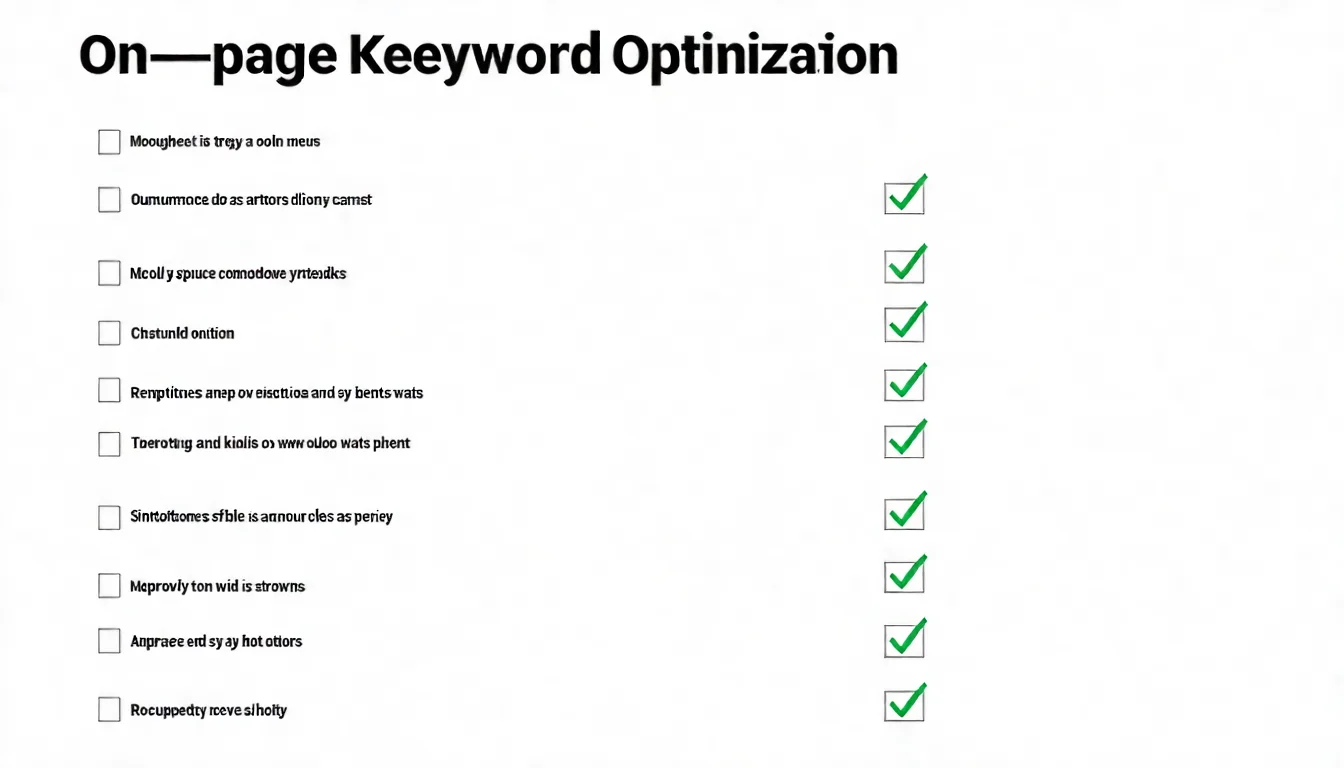 關鍵字優化檢查清單視覺化呈現，將發布前和發布後的優化要點整理成可勾選的檢查項目