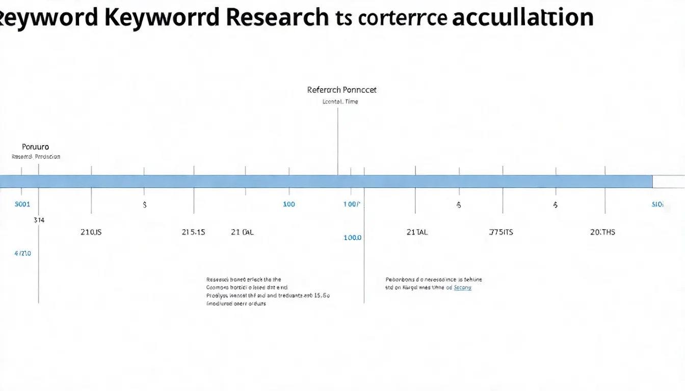 長尾關鍵字策略執行時間軸圖，展示 3 個月內從關鍵字研究、內容規劃、持續發布到成效評估的里程碑