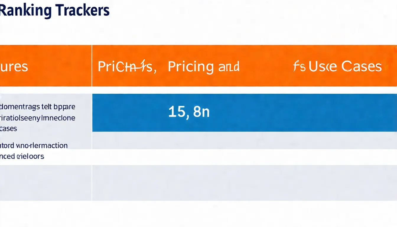 SEO 排名追蹤工具比較表，以表格形式列出 Ahrefs、SEMrush、Moz Pro 三大工具的功能特色、價格區間和適用情境