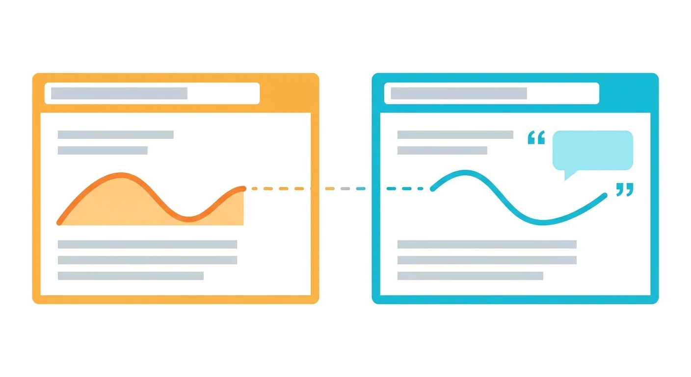Two webmaster tools side by side, with Bing having an extra AI citation report