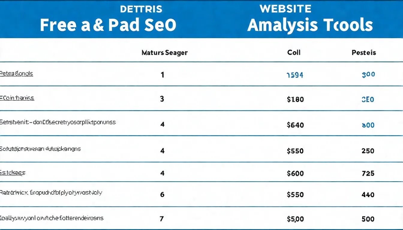 免費與付費 SEO 分析工具比較圖，將 Google Search Console、PageSpeed Insights 與 Screaming Frog、Ahrefs Site Audit 的功能做對比，以表格或對照圖呈現