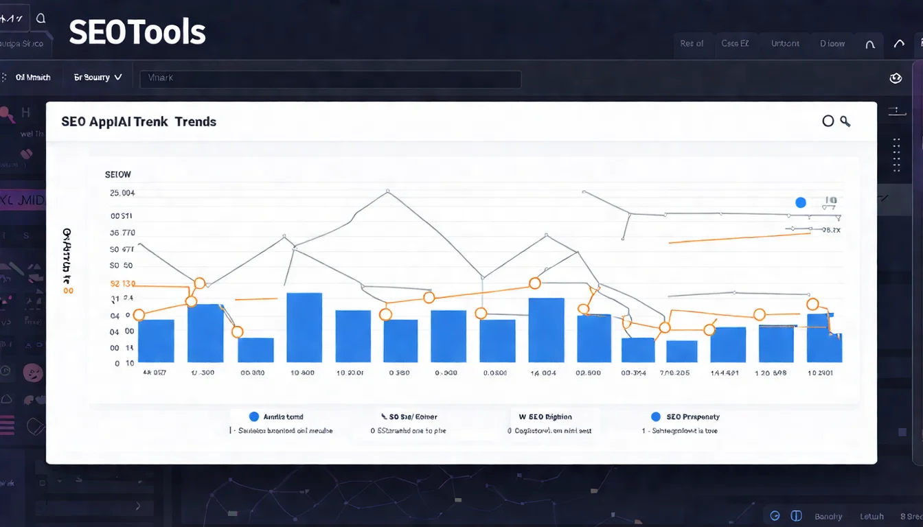 AI SEO 工具新趨勢圖，展示 Surfer SEO、Clearscope、MarketMuse、ChatGPT 等 AI 工具在 SEO 各環節的應用，以時間軸或趨勢圖呈現