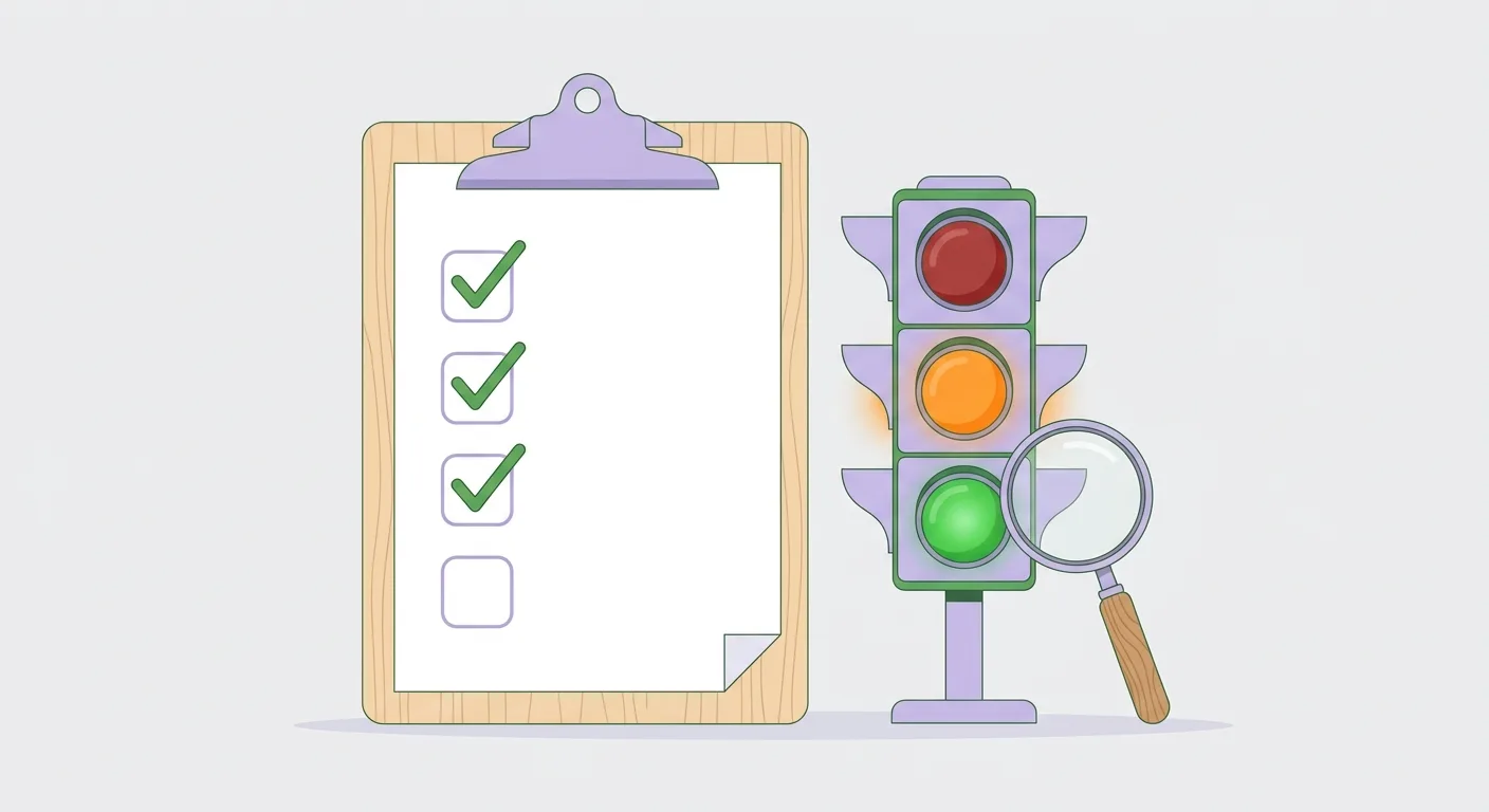 Showing that the traffic lights are a writing checklist, not a ranking guarantee
