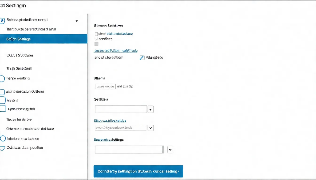 WordPress 外掛設定畫面，展示 Rank Math 或 Yoast SEO 的 Schema 設定介面，包含類型選擇、欄位填寫等選項