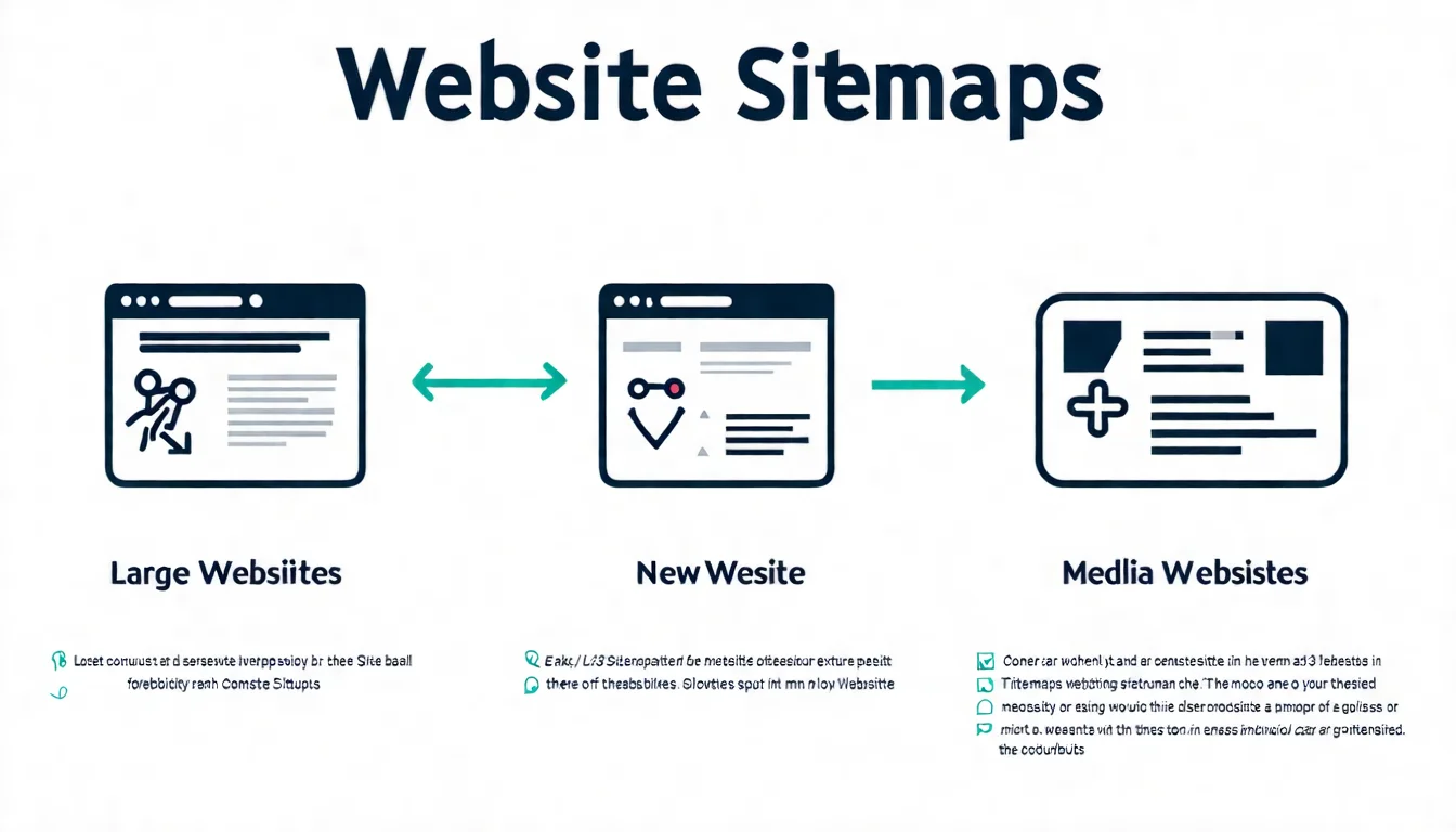 誰需要 Sitemap 示意圖，用圖示呈現大型網站、新網站、媒體內容網站三種特別需要 Sitemap 的情況