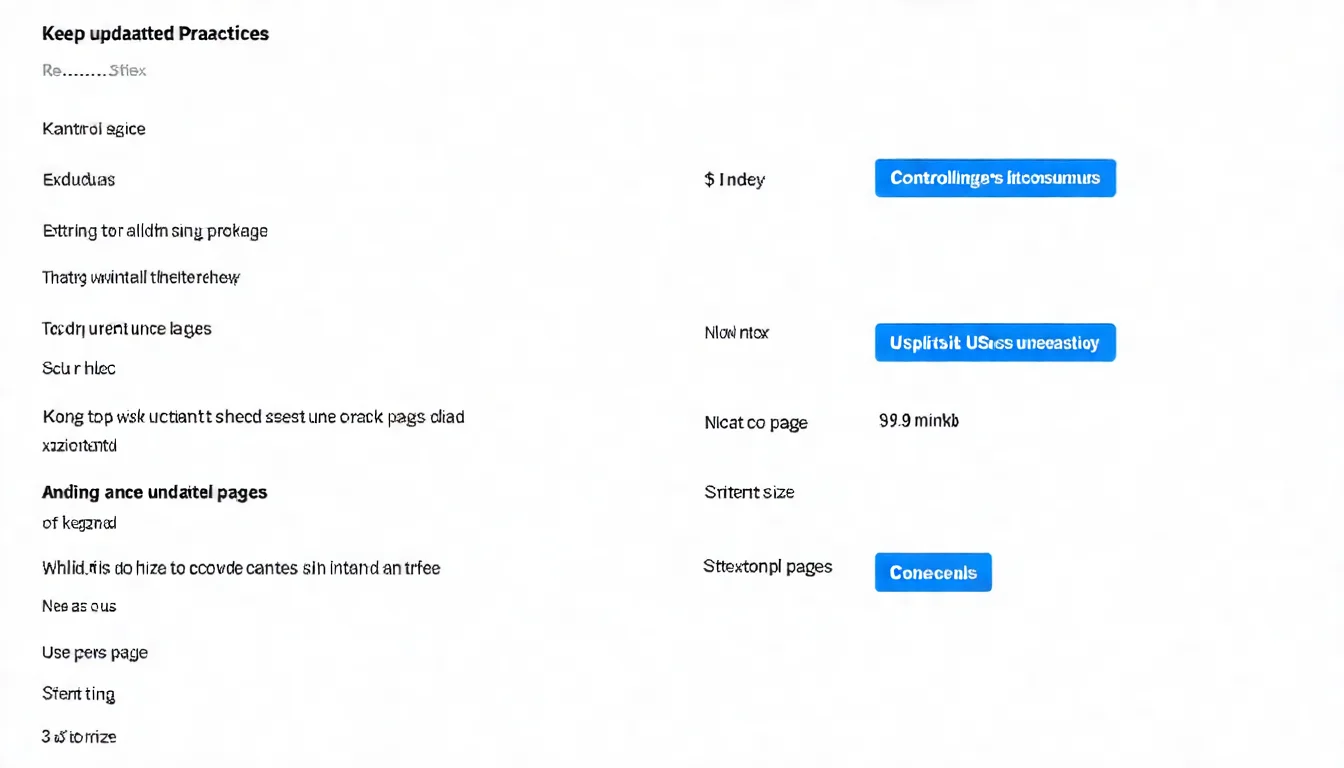 Sitemap 最佳實踐檢查清單，以 Checklist 形式呈現保持更新、控制大小、使用 Index、排除不需索引頁面等要點