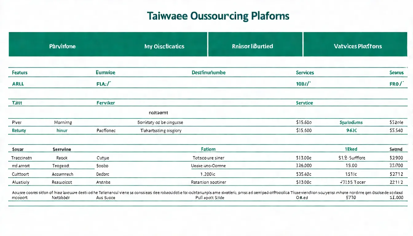 台灣外包平台比較圖，展示 104 外包網、Tasker 出任務、518 外包網、Pro360 達人網的 logo 和各自特色
